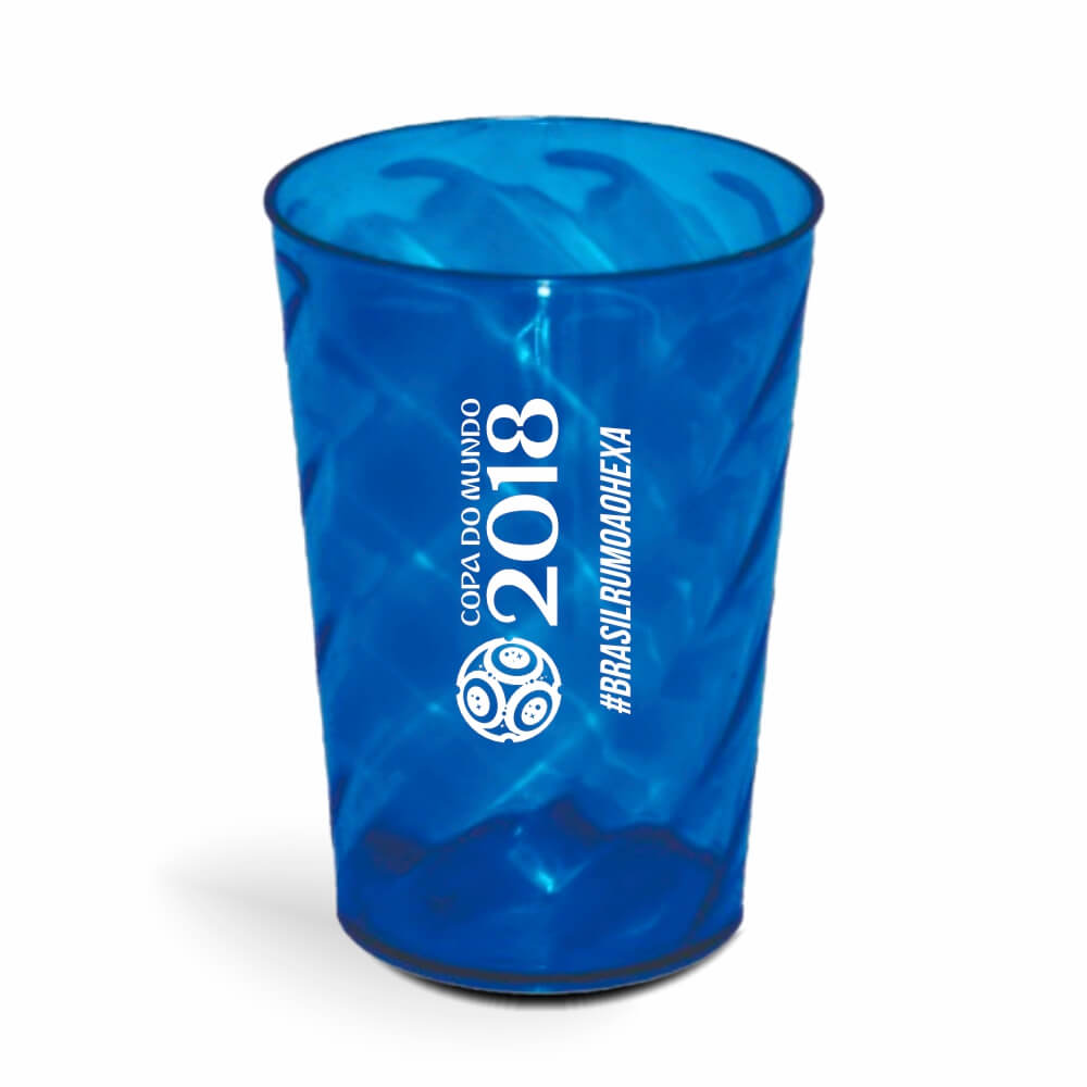 CANECA, COPOS E TAÇAS COPOS COPOS PLÁSTICOS COPO TWISTER 600ML IMPRESSÃO 1 COR TRANSPARENTE AZUL - BAUER0228