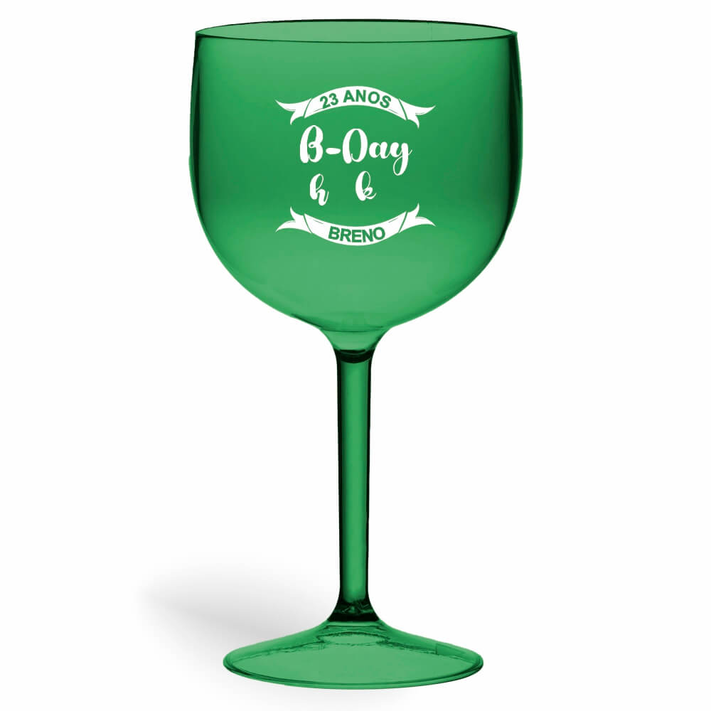 CANECA, COPOS E TAÇAS TAÇAS TAÇAS PLÁSTICAS TAÇA DE GIN 580ML IMPRESSÃO 1 COR TRANSPARENTE VERDE - BAUER0630