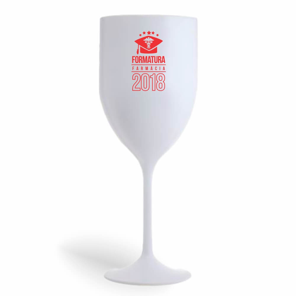 CANECA, COPOS E TAÇAS TAÇAS TAÇAS PLÁSTICAS TAÇA DE VINHO 330ML IMPRESSÃO 1 COR LEITOSA BRANCA - BAUER0428