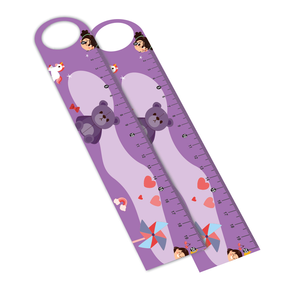 Régua em PVC Branco Premium 0,50mm Retangular com Furo 20cm 4x0 – 72 unidades