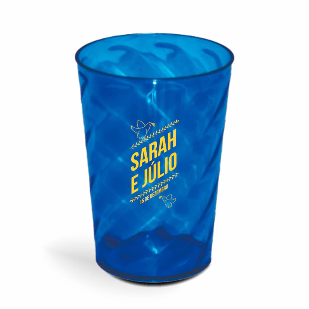CANECA, COPOS E TAÇAS COPOS COPOS PLÁSTICOS COPO TWISTER 600ML IMPRESSÃO 1 COR TRANSPARENTE AZUL - BAUER0227