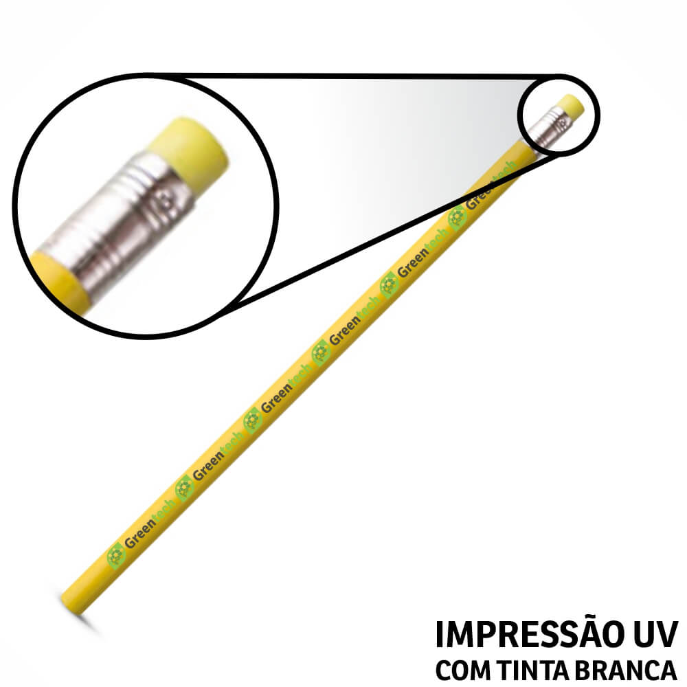 LÁPIS E GIZ DE CERA LÁPIS LÁPIS DE ESCREVER AMARELO RESINADO COM BORRACHA - GIFT1377
