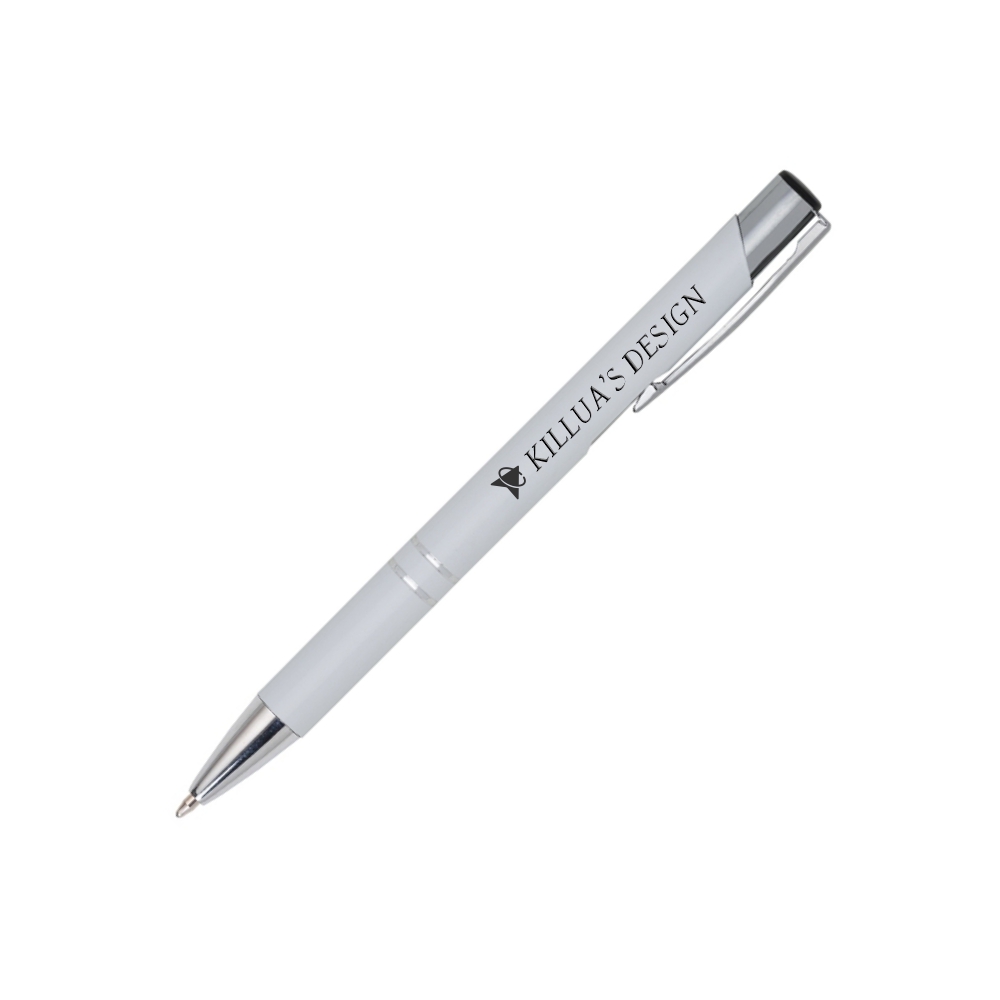 CANETAS IMPRESSÃO COLORIDA LINHA PREMIUM BETA ACABAMENTO METALIZADO BRANCA - GIFT0656