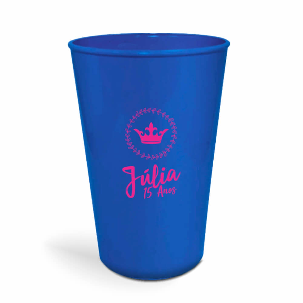 CANECA, COPOS E TAÇAS COPOS COPOS PLÁSTICOS COPO TWISTER 600ML IMPRESSÃO 1 COR LEITOSO AZUL - BAUER0184