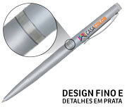 CANETAS IMPRESSÃO COLORIDA PLÁSTICAS EXECUTIVA PRATA - GIFT1938