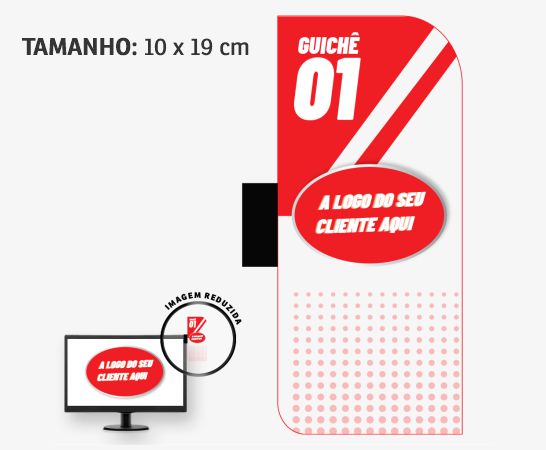 Display para Monitor em PVC Branco Premium 0,50mm 190x83mm 4x0 – 8 unidades