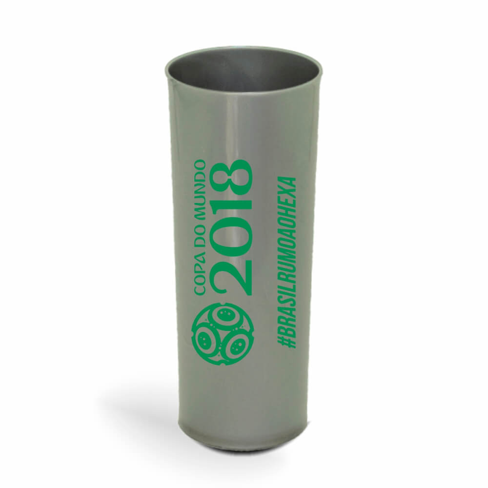 CANECA, COPOS E TAÇAS COPOS COPOS PLÁSTICOS LONG DRINK 350ML IMPRESSÃO 1 COR LEITOSO PRATA - BAUER0114