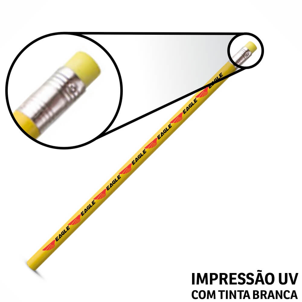 LÁPIS E GIZ DE CERA LÁPIS LÁPIS DE ESCREVER AMARELO RESINADO COM BORRACHA - GIFT1380