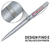 CANETAS IMPRESSÃO COLORIDA PLÁSTICAS EXECUTIVA PRATA - GIFT1937