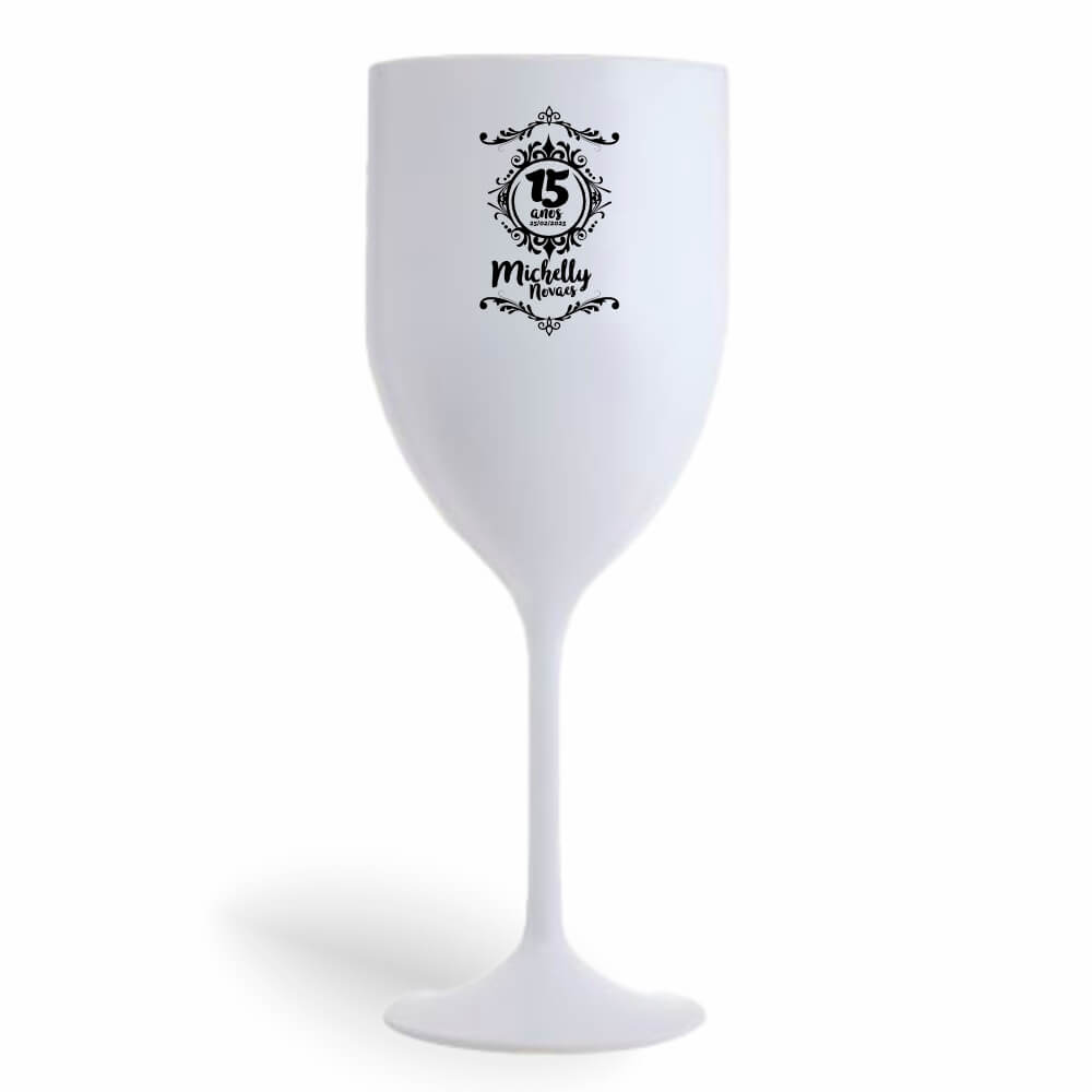 CANECA, COPOS E TAÇAS TAÇAS TAÇAS PLÁSTICAS TAÇA DE VINHO 330ML IMPRESSÃO 1 COR LEITOSA BRANCA - BAUER0429