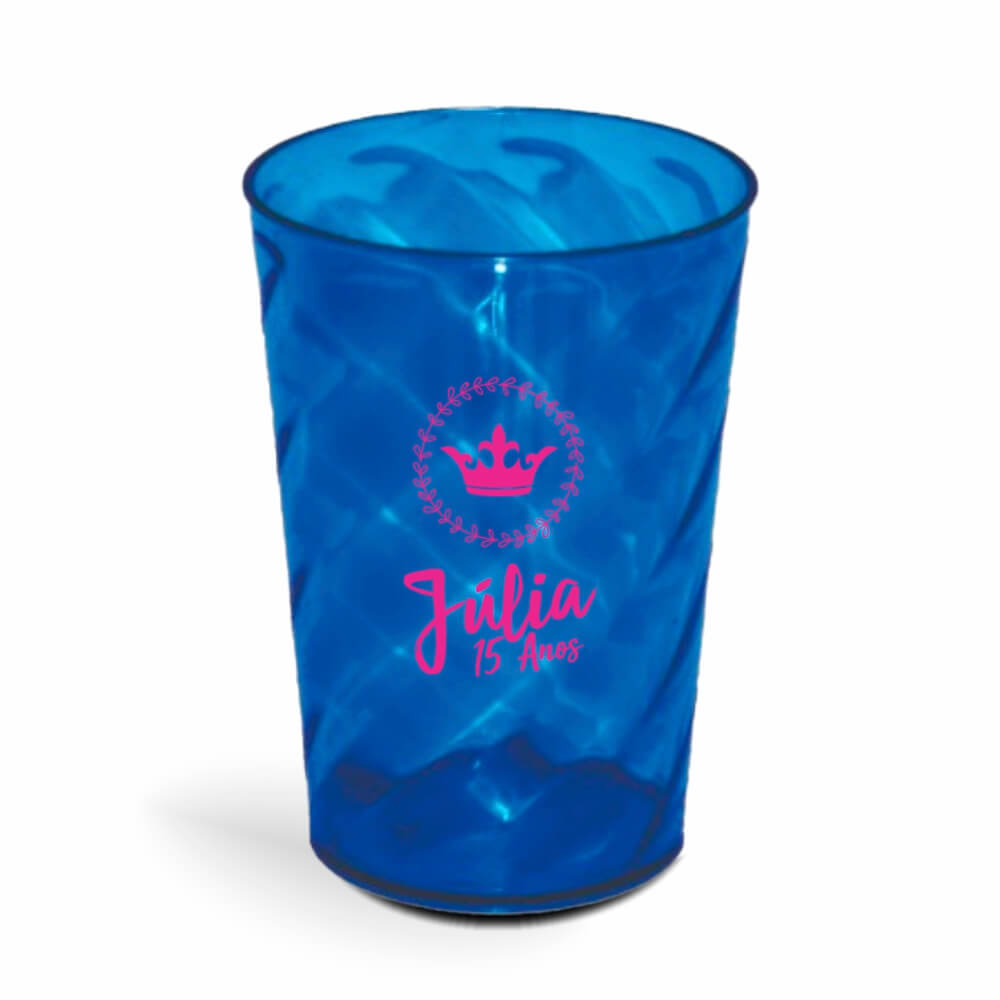CANECA, COPOS E TAÇAS COPOS COPOS PLÁSTICOS COPO TWISTER 600ML IMPRESSÃO 1 COR TRANSPARENTE AZUL - BAUER0226