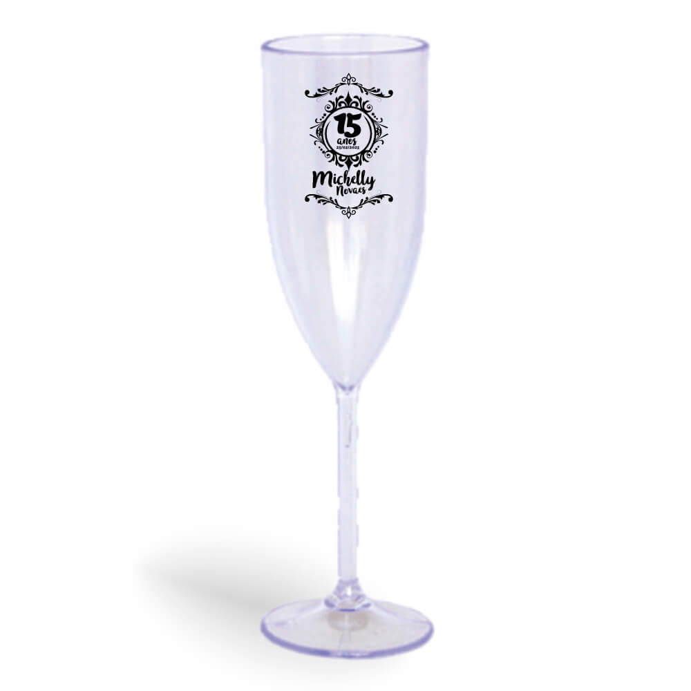 CANECA, COPOS E TAÇAS TAÇAS TAÇAS PLÁSTICAS TAÇA DE CHAMPANHE 180ML IMPRESSÃO 1 COR TRANSPARENTE CRISTAL - BAUER0381