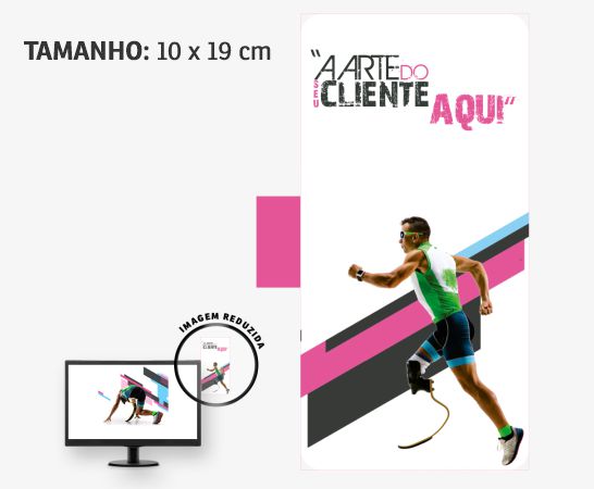 Display para Monitor Retangular em PVC Branco Premium 0,50mm 190x83mm 4x0 – 4 unidades