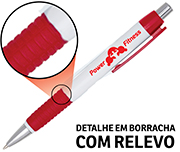 CANETAS IMPRESSÃO COLORIDA PLÁSTICAS COMERCIAL VERMELHA - GIFT0778