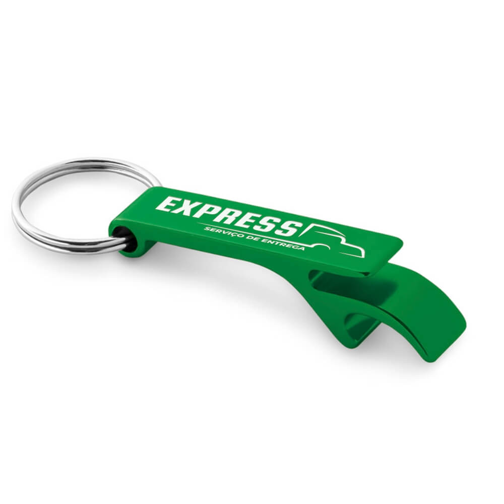 ABRIDORES E CHAVEIROS ABRIDOR GRAVAÇÃO A LASER ALUMÍNIO MULTIFUNÇÃO VERDE - GIFT1261