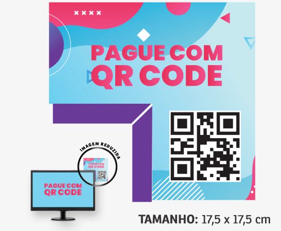 Display para Monitor Quadrado em PVC Branco Premium 0,50mm 175x175mm 4x0 – 16 unidades