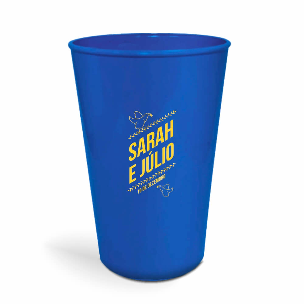 CANECA, COPOS E TAÇAS COPOS COPOS PLÁSTICOS COPO TWISTER 600ML IMPRESSÃO 1 COR LEITOSO AZUL - BAUER0185