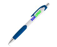 CANETAS IMPRESSÃO COLORIDA PLÁSTICAS CARIBE WHITE AZUL ESCURO - GIFT0712
