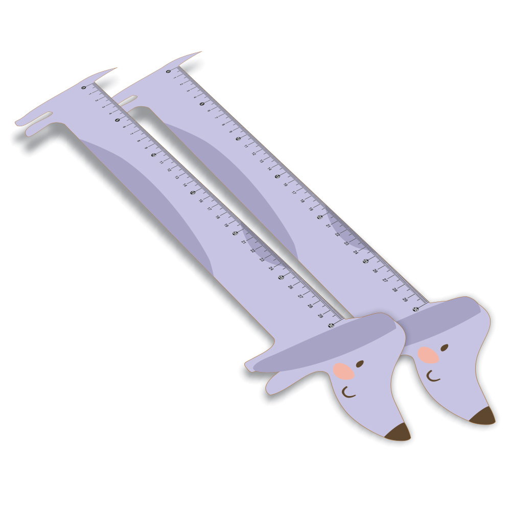 Régua Infantil em PVC Branco Premium 0,50mm Modelo Cachorro 30cm 4x0 – 15 unidades