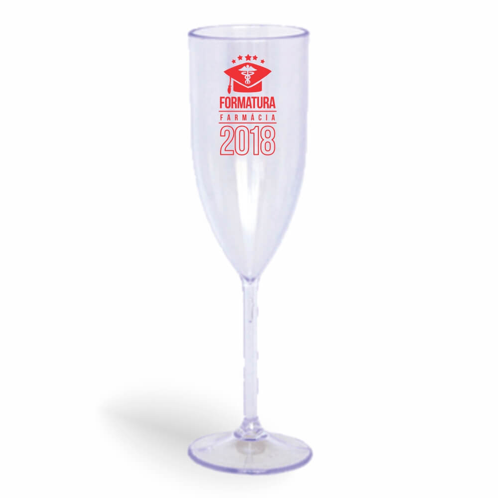 CANECA, COPOS E TAÇAS TAÇAS TAÇAS PLÁSTICAS TAÇA DE CHAMPANHE 180ML IMPRESSÃO 1 COR TRANSPARENTE CRISTAL - BAUER0380