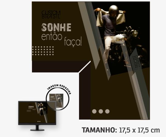 Display para Monitor Quadrado em PVC Branco Premium 0,50mm 175x175mm 4x0 – 20 unidades