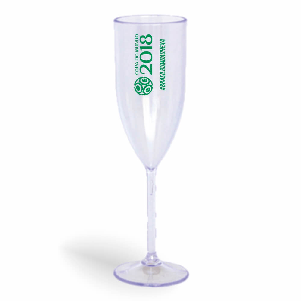 CANECA, COPOS E TAÇAS TAÇAS TAÇAS PLÁSTICAS TAÇA DE CHAMPANHE 180ML IMPRESSÃO 1 COR TRANSPARENTE CRISTAL - BAUER0384