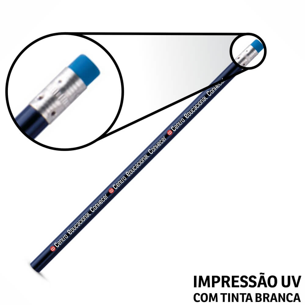 LÁPIS E GIZ DE CERA LÁPIS LÁPIS DE ESCREVER AZUL ESCURO RESINADO COM BORRACHA - GIFT1372