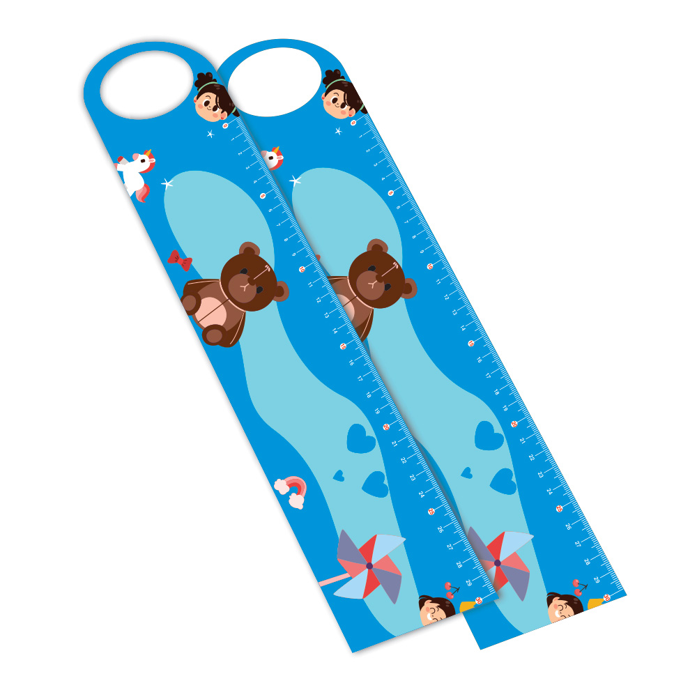 Régua em PVC Branco Premium 0,50mm Retangular com Furo 30cm 4x0 – 66 unidades