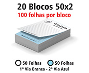 BLOCOS, COMANDAS, RECEITUÁRIOS E TALÕES BLOCOS E TALÕES  50 FOLHAS  AUTOCOPIATIVO 56G 50X2 75X105MM - AC564