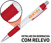 CANETAS IMPRESSÃO COLORIDA PLÁSTICAS COMERCIAL VERMELHA - GIFT0779