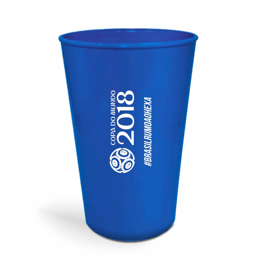 CANECA, COPOS E TAÇAS COPOS COPOS PLÁSTICOS COPO TWISTER 600ML IMPRESSÃO 1 COR LEITOSO AZUL - BAUER0186