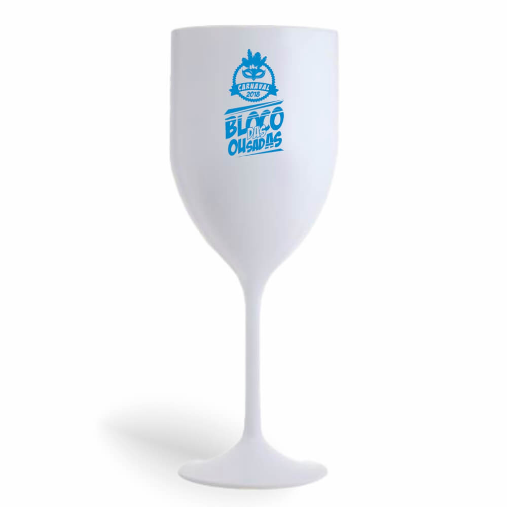 CANECA, COPOS E TAÇAS TAÇAS TAÇAS PLÁSTICAS TAÇA DE VINHO 330ML IMPRESSÃO 1 COR LEITOSA BRANCA - BAUER0427