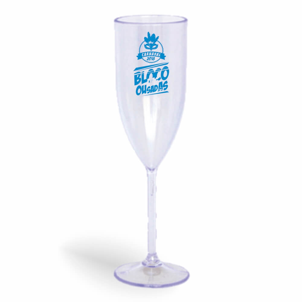 CANECA, COPOS E TAÇAS TAÇAS TAÇAS PLÁSTICAS TAÇA DE CHAMPANHE 180ML IMPRESSÃO 1 COR TRANSPARENTE CRISTAL - BAUER0379