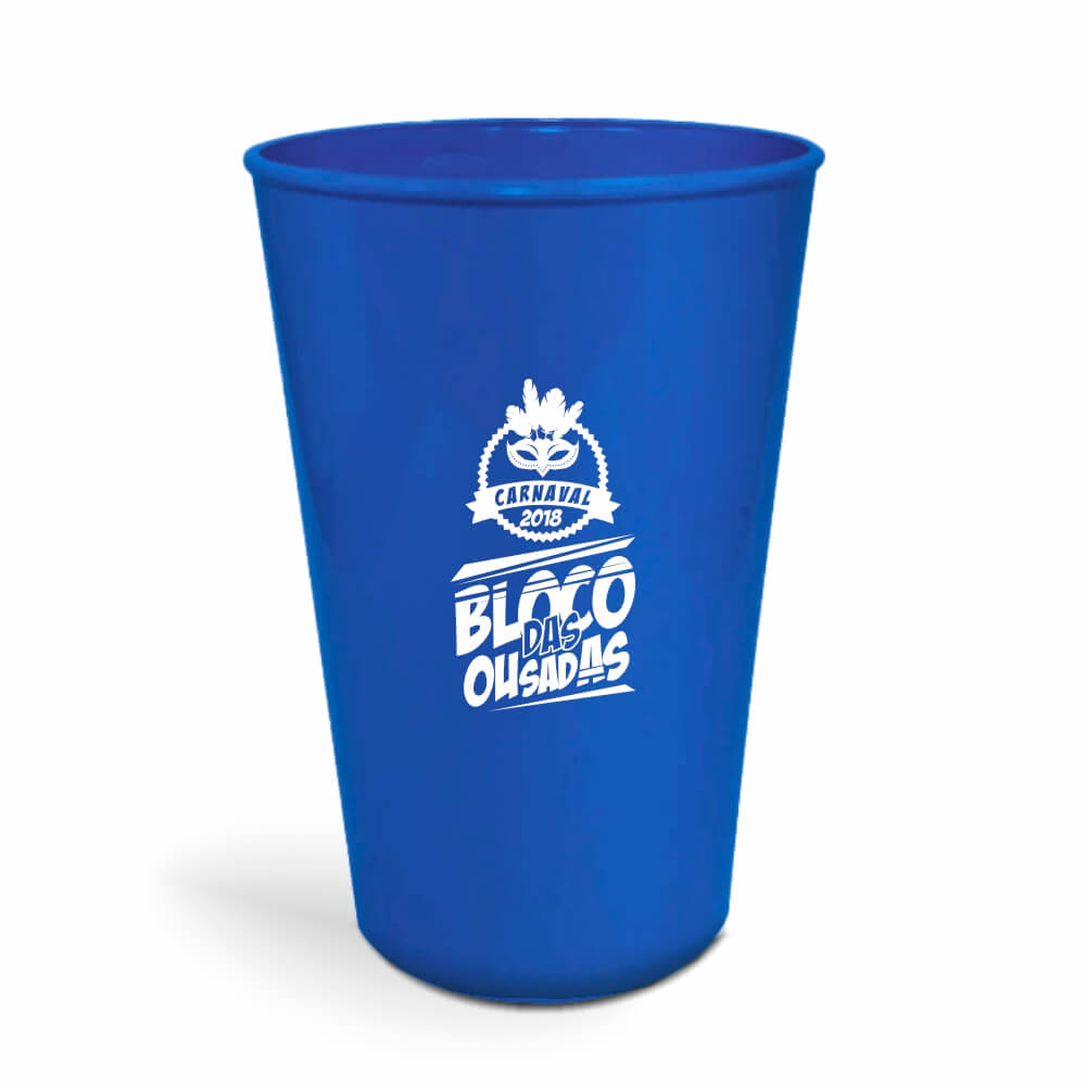 CANECA, COPOS E TAÇAS COPOS COPOS PLÁSTICOS COPO TWISTER 600ML IMPRESSÃO 1 COR LEITOSO AZUL - BAUER0183