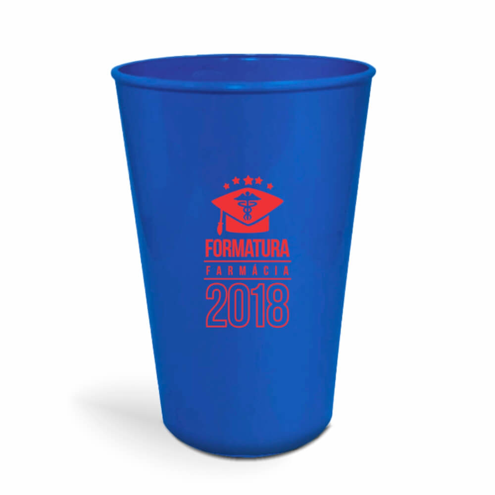 CANECA, COPOS E TAÇAS COPOS COPOS PLÁSTICOS COPO TWISTER 600ML IMPRESSÃO 1 COR LEITOSO AZUL - BAUER0182