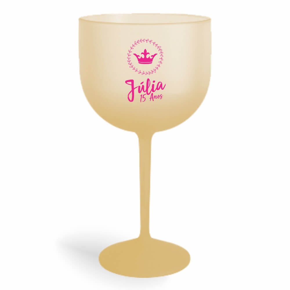 CANECA, COPOS E TAÇAS TAÇAS TAÇAS PLÁSTICAS TAÇA DE GIN 580ML IMPRESSÃO 1 COR DEGRADÊ DOURADA - BAUER0556
